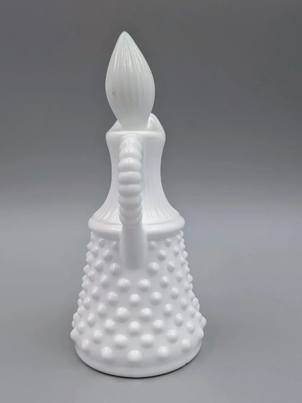 Vintage Fenton White Milk Glass Hobnail Cruet - Cottagecore Modern Farmhouse
